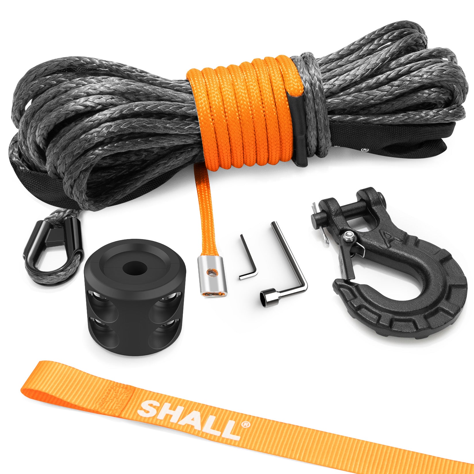 1/4 Inch x 50 Feet Synthetic Winch Rope 10,000LBS