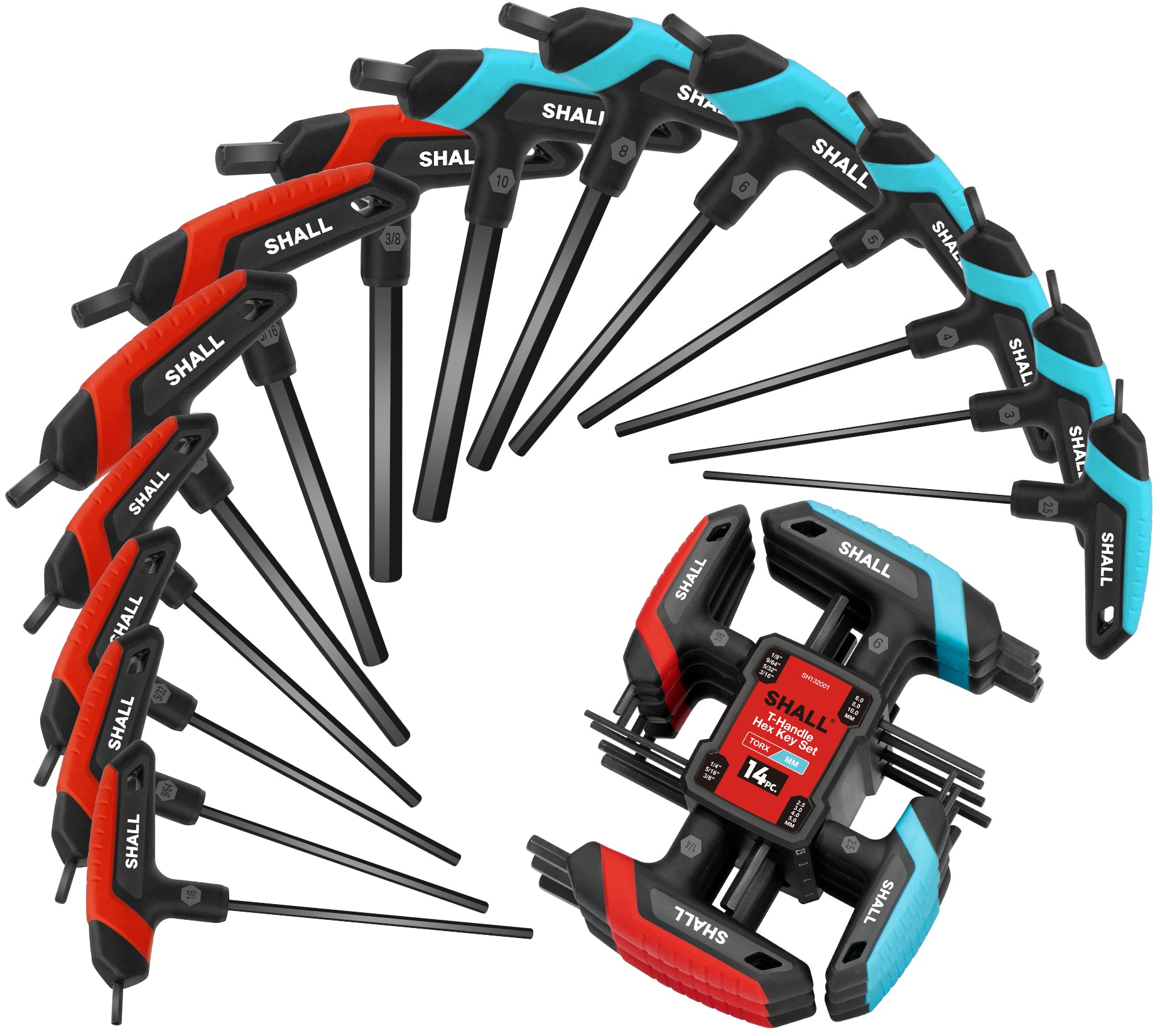 SHALL 14-Piece T-Handle Hex Key Set