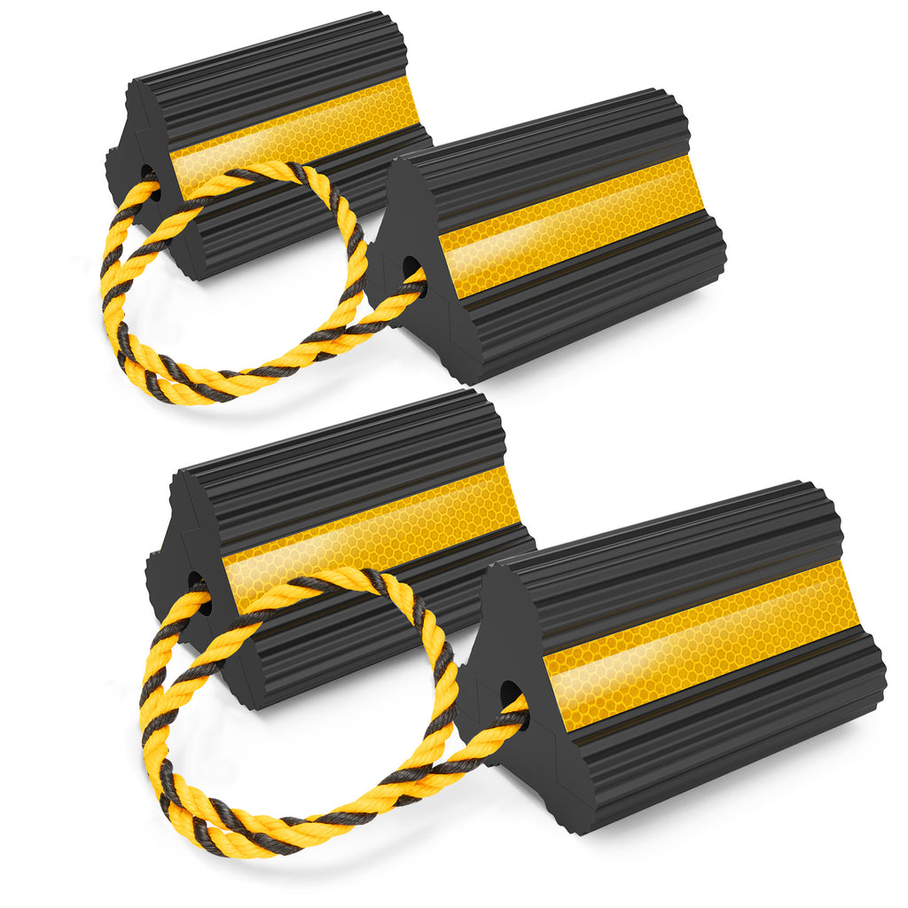 SHALL Wheel Chocks [2pair/4pack with Rope]