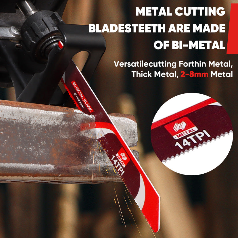 SHALL 34-Piece Reciprocating Saw Blades Set for Wood & Metal