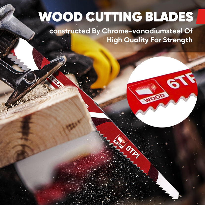 SHALL 34-Piece Reciprocating Saw Blades Set for Wood & Metal