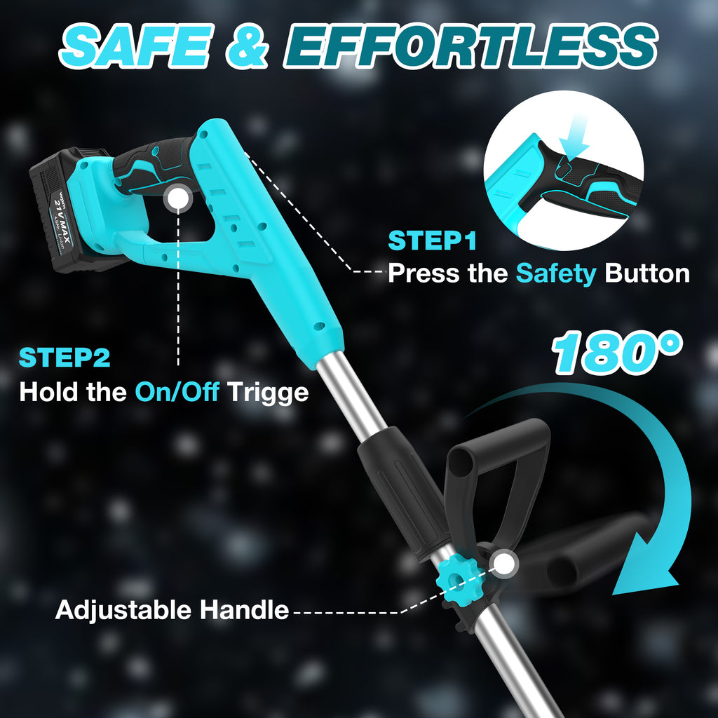 SHALL 21V Brushless Cordless Snow Shovel, 12" Cordless Snow Blower, 4AH Battery Powered Electric Snow Removal with Deflector & Dust Cover, 26FT Throw Distance for Driveway,Steps, Patio, Sidewalk