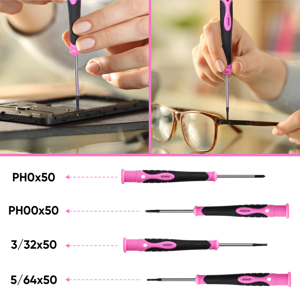 SHALL Pink Tool Set for Women, 166pcs Home Tool Kit with 12" Large Tool Bag Organizer