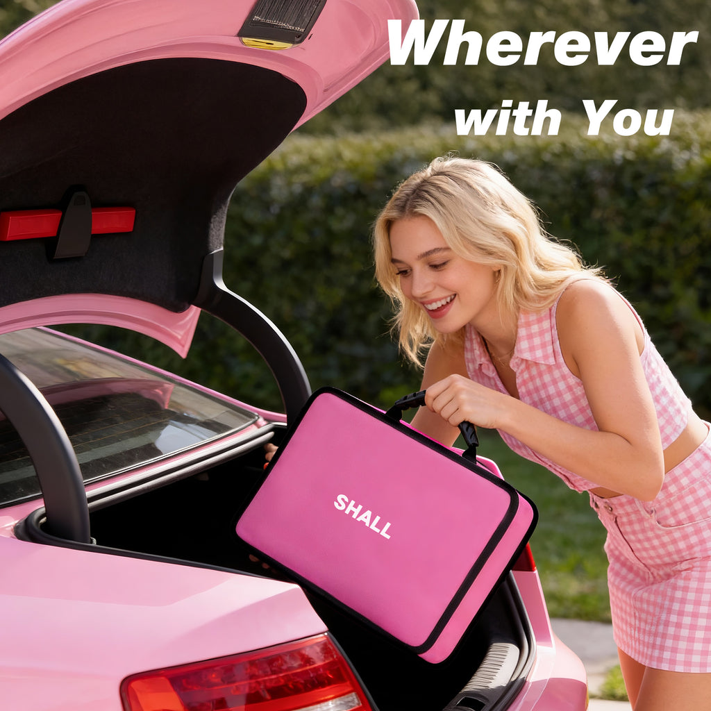 SHALL Pink Tool Set for Home, 168pcs Power Tool Set for Women with Electric Screwdriver & 14" Large Tool Bag Organizer